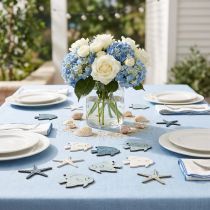 Artikel Maritime Deko Holz Seestern Fisch Set Tischdekoration 72tlg