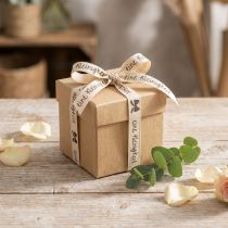 Artikel Polyester Geschenkband 15mm x 18m Beige „Eine Kleinigkeit“
