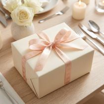 Artikel Geschenkband Polyester Rosa Goldene Schleifen 15mm 18m Innenbereich