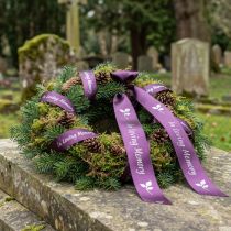 Artikel Trauerband Lila Silber In Loving Memory 15mm 25m Dekoration