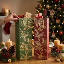 Artikel Geschenktüten Weihnachten Weihnachtstaschen Mistelzweige 12×36cm 2St