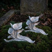 Artikel Grabschmuck Calla-Blüte "Im stillem Gedenken" 10cm x 6cm 4 St