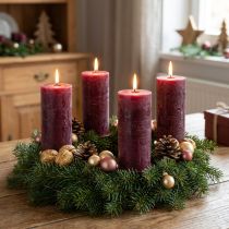 Artikel Stabkerzen Burgund 50x300mm Durchgefärbt 4er Set Eleganz für Events und Deko
