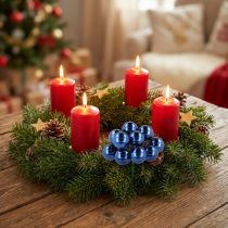 Artikel Mini Weihnachtskugeln mit Draht 20mm Blau 140 Stück aus Glas