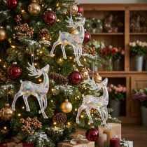 Artikel Rentier Deko Weihnachtsschmuck Irisierend H12cm Set 3