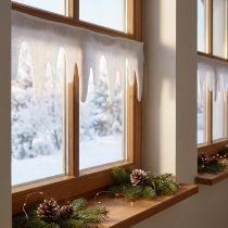 Artikel Eiszapfen Schneevlies Girlande Fensterdeko Winter Weihnachten 2er Set 180cm