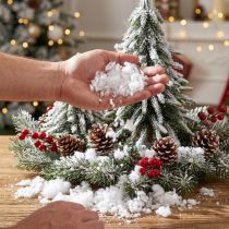 Artikel Flockiger Kunstschnee Weiß für Weihnachtsdeko 100g 2er Set