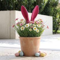 Artikel Hasen Deko Ohren Pink Osterdeko Beflockt Stab 56cm