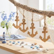 Artikel Anker Deko Holz Dekohänger Maritim 7x10cm 6er Set