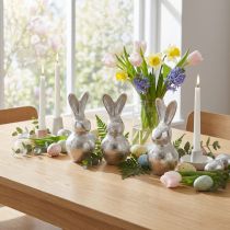 Artikel Deko-Hase Silber – Metall Osterdeko 11cm, Set 3 Stk, elegant und vielseitig