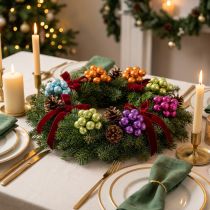 Artikel Mini Weihnachtskugeln am Draht 25mm Bunt 140 Stück aus Glas