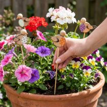 Artikel Holz Vogel Gartenstecker 33cm für Frühlings- und Sommerdekoration, 16 Stück bunt sortiert