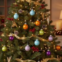 Artikel Christbaumkugeln Glas Bunt Glänzend 40mm 24 Stück Innenbereich