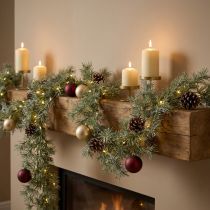 Artikel Dekorative Lärchengirlande 250cm - Künstliche Weihnachtsdeko in geeister Optik