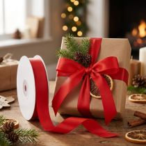 Artikel Hochwertiges Rotes Dekoband 25mm x 50m für Geschenkverpackung und kreative Dekoration