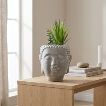 Artikel Künstliche Sukkulenten Blumentopf Buddha Ø12cm H25cm