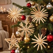 Artikel Traditioneller Christbaumschmuck aus Stroh für festliche Dekoration
