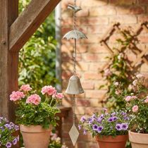 Artikel Vintage Windspiel Metall mit Schirm Glocke 70cm - Garten Deko Highlight