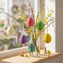 Artikel Ostereier zum Hängen Wabeneier Deko Bunt 8cm 6 St