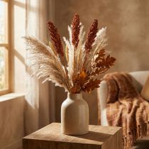 Artikel Trockenblumen Sorghum Hirse Orange Trockenfloristik 70cm 3St