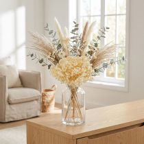 Artikel Deko Hortensie Creme Blume Konserviert Bodenvase XL Ø20cm