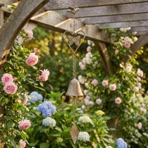 Artikel Metall Windspiel Herz Glocke Gartendeko Antik 72cm