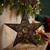 Artikel Weihnachtsanhänger Stern Metallstern Schwarz H25,5cm