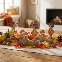 Artikel Igel mit Pilzen Herbstfigur Holzigel Gelb/Orange H11cm 6er-Set