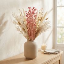 Artikel Erdbeerdistel Trockenblumen Altrosa 50cm 100g Deko Künstliche Blumen