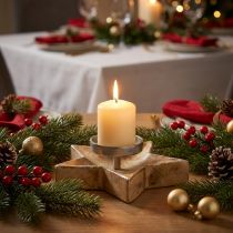 Artikel Kerzenständer, Tischdeko Weihnachten, Kerzenhalter Stern H7cm Ø20cm/6,5cm