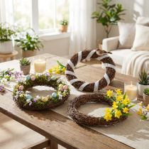 Artikel Rebenkränze Ø10cm natur 20 Stück - rustikale Deko für Tisch und Fenster