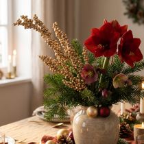 Artikel Beerenzweig mit goldenen Beeren - Edle Weihnachtsdeko 70cm - Festlicher Glanz für Tisch & Raum