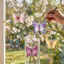 Artikel Metall Schmetterling Anhänger Set 8 cm – Filigrane Dekoration in Pastellfarben, 5 Stück