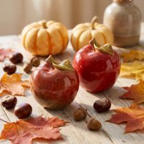 Artikel Herbstdeko Keramik Äpfel Tischdeko Rot Grün H9cm 2 St – Dekoration für Hotels & Gaststätten