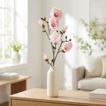 Artikel Künstlicher Magnolienzweig Rosa Blüten Dekoration 100cm