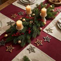 Artikel Streudeko Weihnachten Holzsterne 4 Farben Mix Ø4cm 72er-Set für festliche Deko