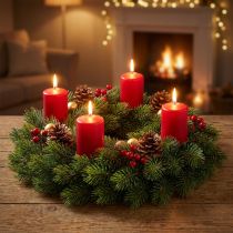 Artikel Künstliche Fichtenzweige Deko-Set 24 Stück für Innen &amp; Außen, Tischdeko &amp; Weihnachtskränze, Flexibler Steckdraht, Grün-Braun