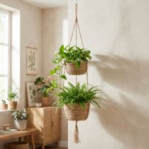 Artikel Blumenampel Seegras Hängende Körbe Pflanzenschale Boho Stil
