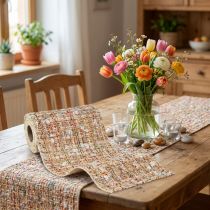 Artikel Tischband Beige Glitzer Accent Vintage-Look 19cm x 1,5m Flexibel Dekorativ