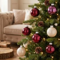 Artikel Glas-Weihnachtskugeln Berry Mix 24er Set Ø6cm für festliche Eleganz