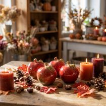 Artikel Deko Keramik Äpfel Herbst Tischdeko Rot Grün Set 4 Stück