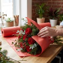 Artikel Manschettenpapier Blumenpapier Seidenpapier Rot 25cm 100m