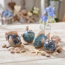 Artikel Kleine Fische Keramikdeko Blau Maritim 6-9cm Set 4 Stück