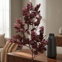 Artikel Dekorativer Kunstzweig Eucalyptus in Burgund 66cm 2St
