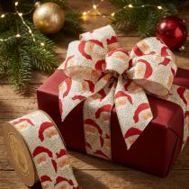 Artikel Dekoband Nikolaus Weihnachtsmann 60mm x 10m – Kreative Weihnachtsdeko für Geschenkverpackungen