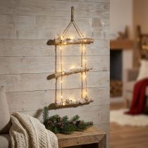 Artikel LED-Baumzweig-Deko mit Schneeflocken und Lichterkette, Weihnachts-Wanddekor 150cm