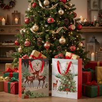 Artikel Geschenktüten Weihnachten Geschenktasche Hirsche 24×18cm 2St