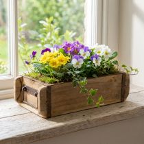 Artikel Pflanzkasten Holz Ziegelform Holz Upcycling 32×15×10cm