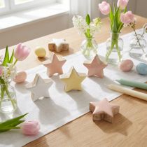 Artikel Streudeko Holzsterne Rosa Weiß Gelb Ø3cm 9 St - Elegante Dekoration