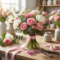 Artikel Perlkopfnadeln Ø 4 mm, 40 mm, Pink, 150 Stück, für Floristik